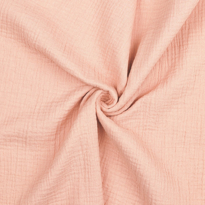 LJUSROSA DOUBLE GAUZE EKOLOGISK MUSLIN – MJUK & ANDNINGSBAR