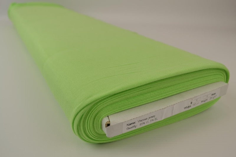 Lime grön viskosjersey – mjuk, andningsbar & elastisk (bild 2 av 4)