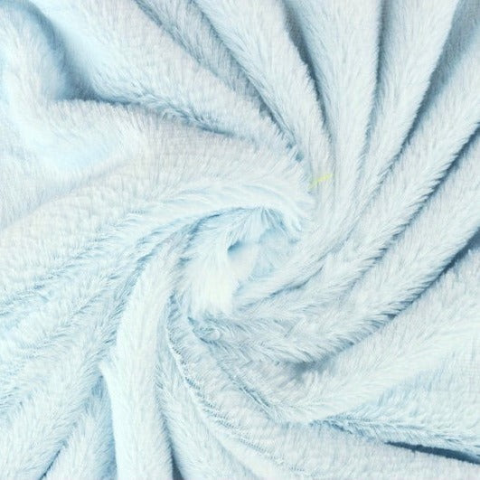 Babyblå mjuk plysch – 10 mm lugg & tvärsgående stretch (bild 1 av 5)