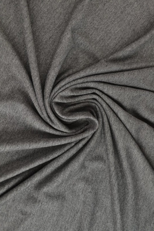 Mörkgrå melange viscose jersey tyg med stretch (bild 1 av 4)