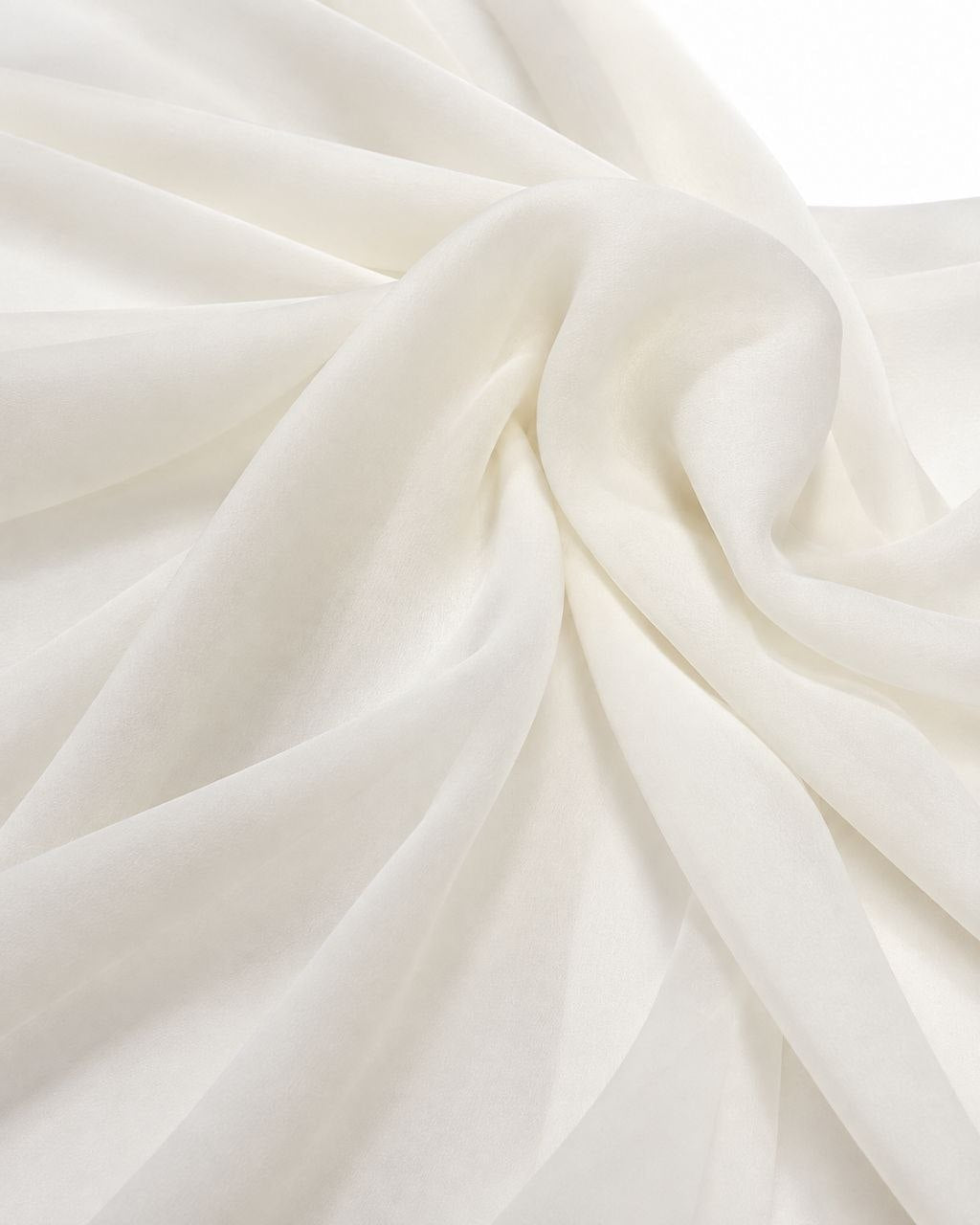 RÅVITT SIDENCHIFFONG – LÄTT, SKIRT CHIFFONGTYG - 140 CM BREDD
