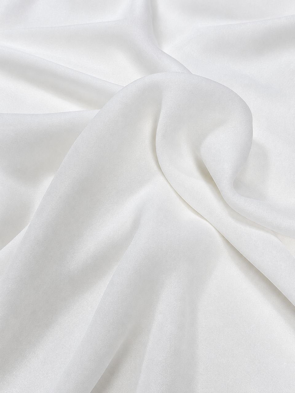 VITT SIDENCHIFFONG – LÄTT, SKIRT CHIFFONGTYG - 140 CM BREDD