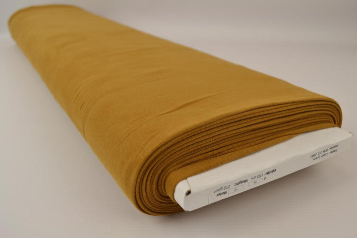 Mörk senapsgul bomullsjersey – naturlig, andningsbar & stretchig (bild 2 av 7)