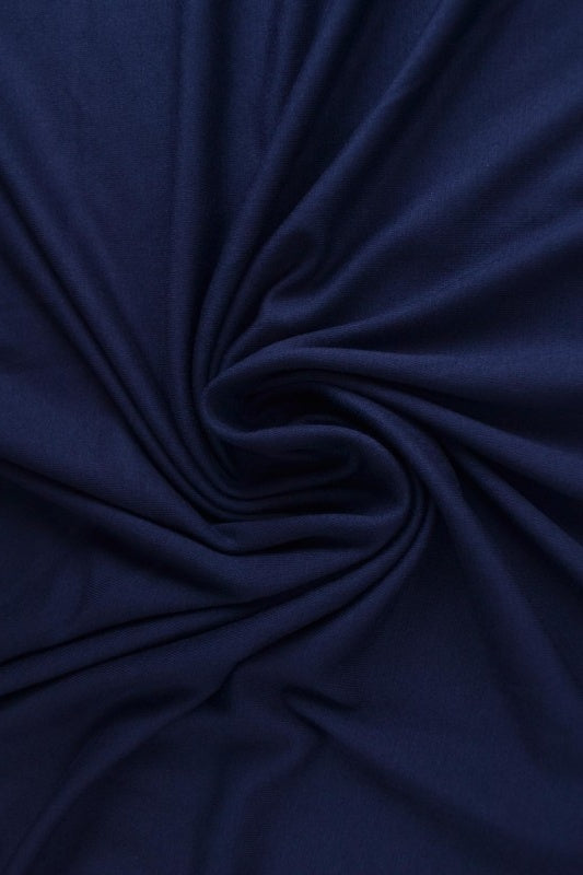 Mörk navy viscose jersey tyg med stretch (bild 1 av 4)