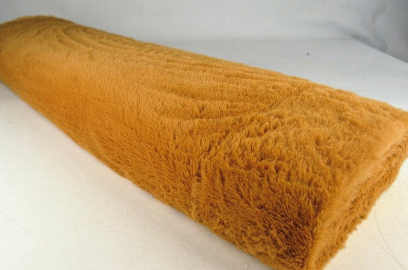 Senapsgul mjuk plysch – 10 mm lugg & tvärsgående stretch (bild 2 av 5)