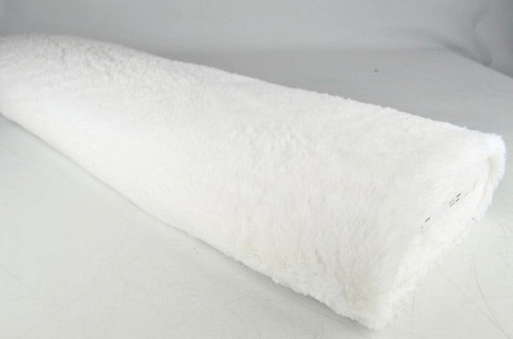 Vit mjuk plysch – 10 mm lugg & tvärsgående stretch (bild 2 av 5)