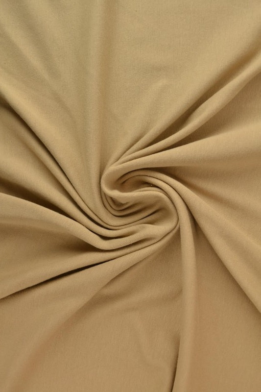 Beige bomullsjersey – naturlig, andningsbar & stretchig (bild 1 av 7)