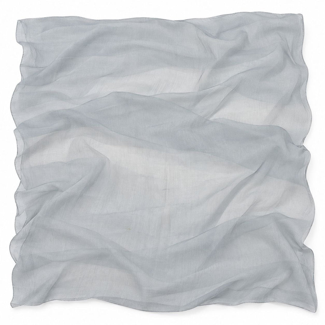 LJUS GRÅBLÅ SIDENCHIFFONG - 130 CM BRED – 2. SORTERING