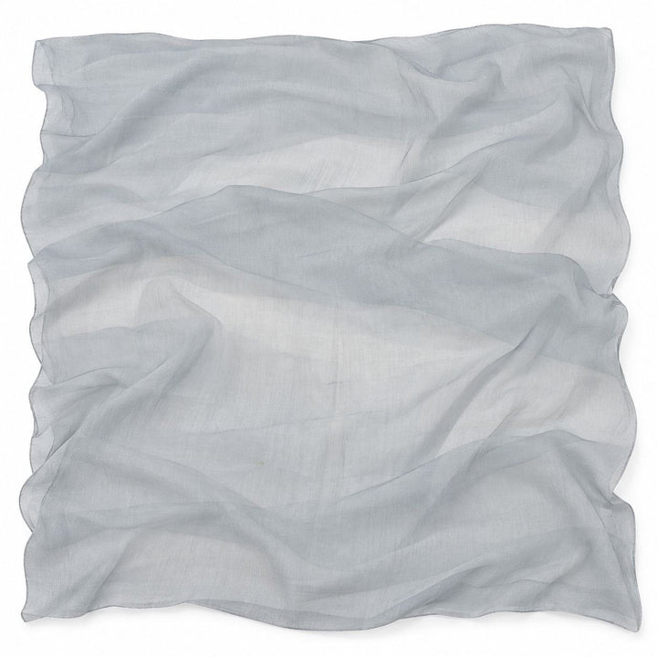 LJUS GRÅBLÅ SIDENCHIFFONG - 130 CM BRED – 2. SORTERING