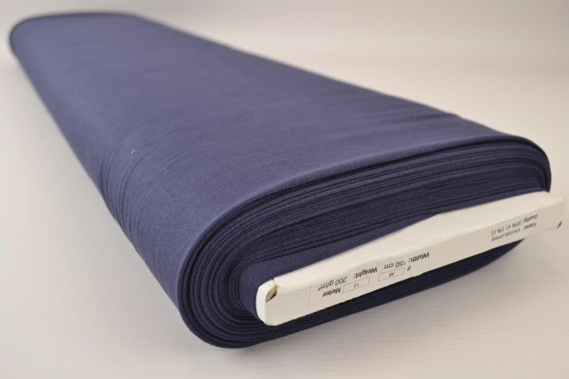 Navy viscose jersey tyg med stretch (bild 2 av 4)