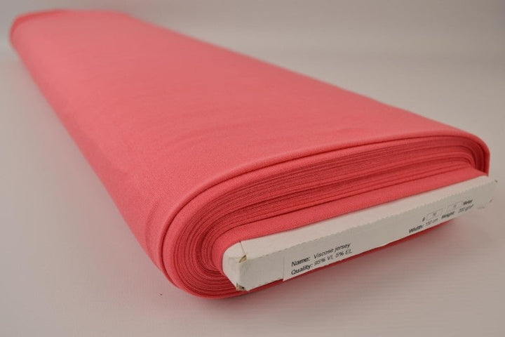 Korall rosa viskosjersey – mjuk, andningsbar & elastisk (bild 2 av 4)