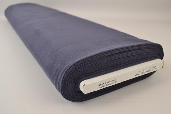 Navy bomullsjersey – naturlig, andningsbar & stretchig (bild 2 av 8)
