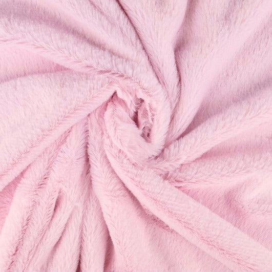 Ljusrosa mjuk plysch – 10 mm lugg & tvärsgående stretch (bild 1 av 5)