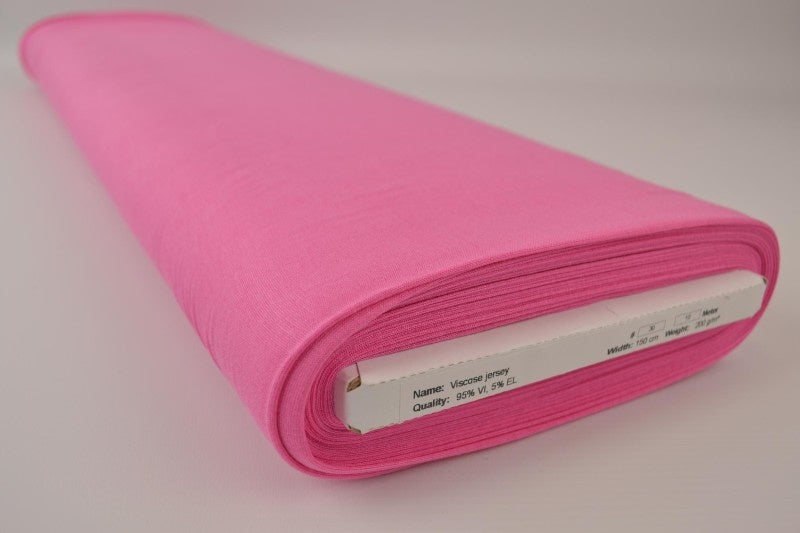 Pink viskosjersey – mjuk, andningsbar & elastisk (bild 2 av 4)