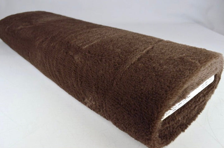 Brun mjuk plysch – 10 mm lugg & tvärsgående stretch (bild 2 av 5)
