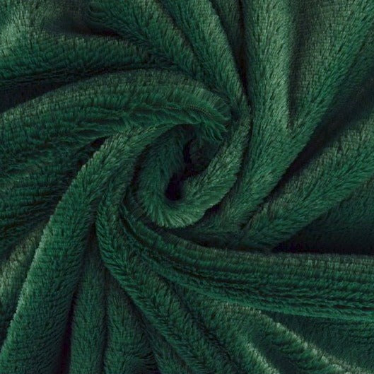Mörkgrön mjuk plysch – 10 mm lugg & tvärsgående stretch (bild 1 av 5)
