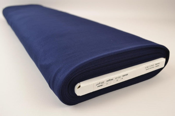 Mörk navy viscose jersey tyg med stretch (bild 2 av 4)