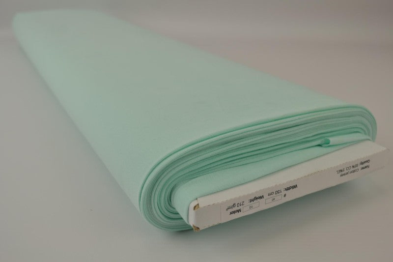 Ljus mint bomullsjersey – naturlig, andningsbar & stretchig (bild 2 av 8)