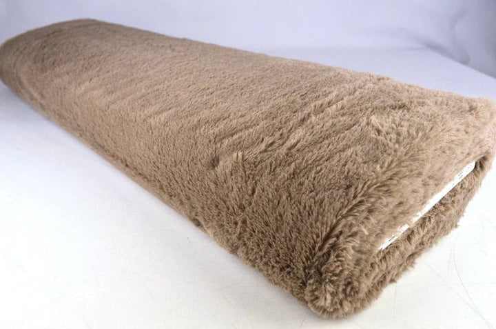 TAUPE MJUK PLYSCH – 10 MM LUGG & TVÄRSGÅENDE STRETCH
