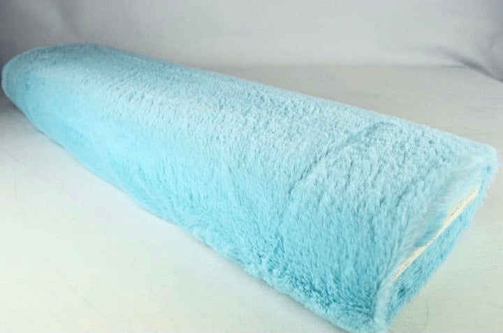 Ljusblå mjuk plysch – 10 mm lugg & tvärsgående stretch (bild 2 av 5)