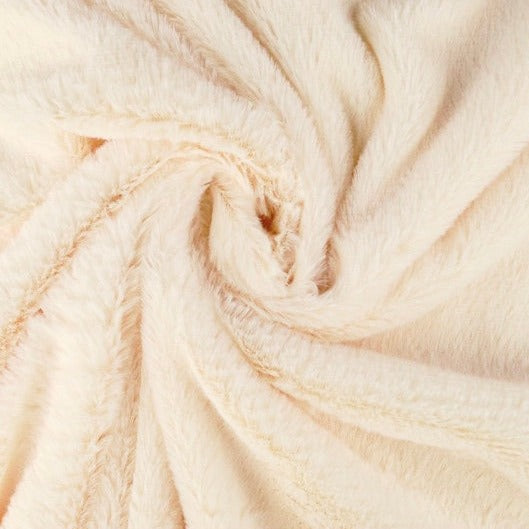Champagne mjuk plysch – 10 mm lugg & tvärsgående stretch (bild 1 av 5)