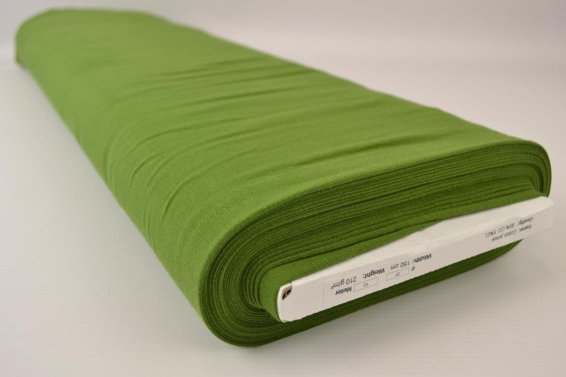 Mosgrön bomullsjersey – naturlig, andningsbar & stretchig (bild 2 av 8)