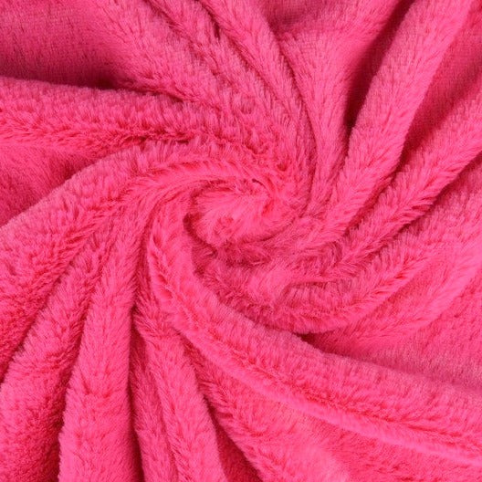 Pink mjuk plysch – 10 mm lugg & tvärsgående stretch (bild 1 av 5)