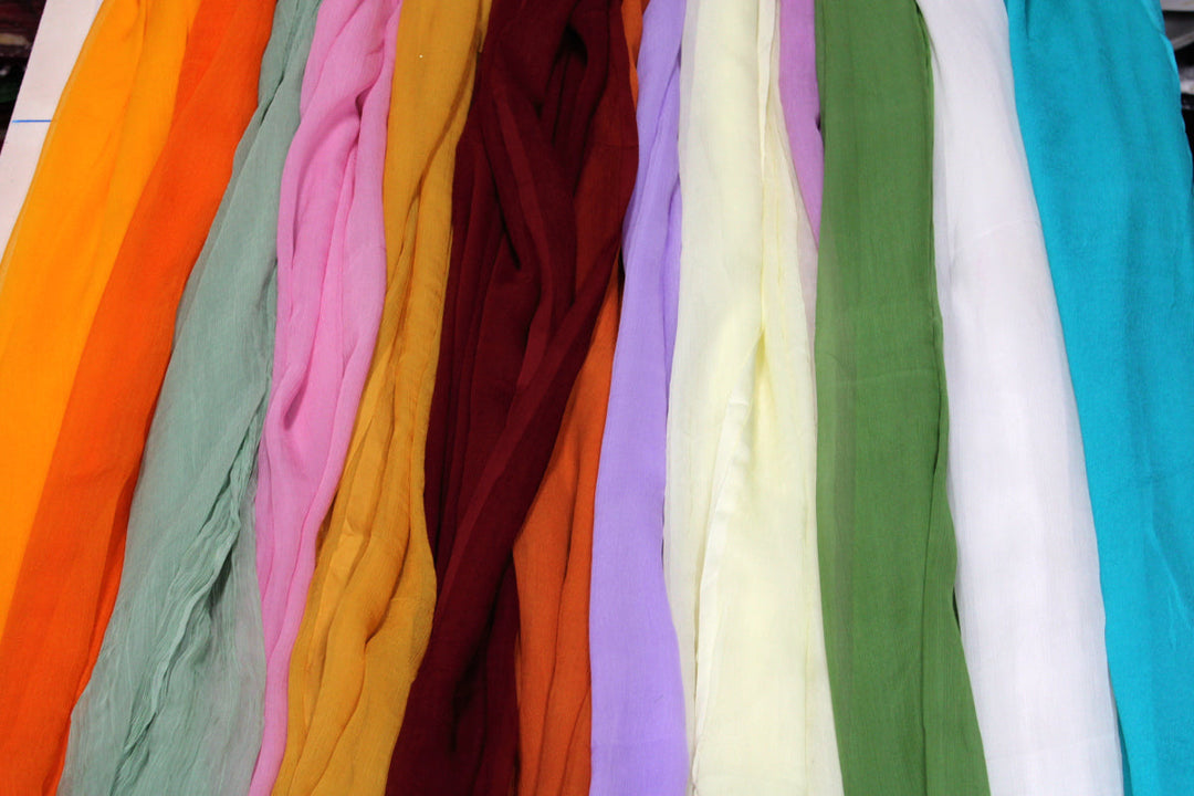 Vitt sidenchiffong – lätt, skirt chiffongtyg - 140 cm bredd (bild 3 av 8)