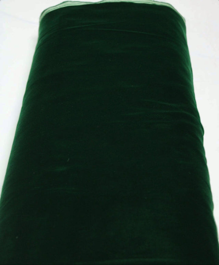 Mörkgrönt micro velour tyg (bild 3 av 3)