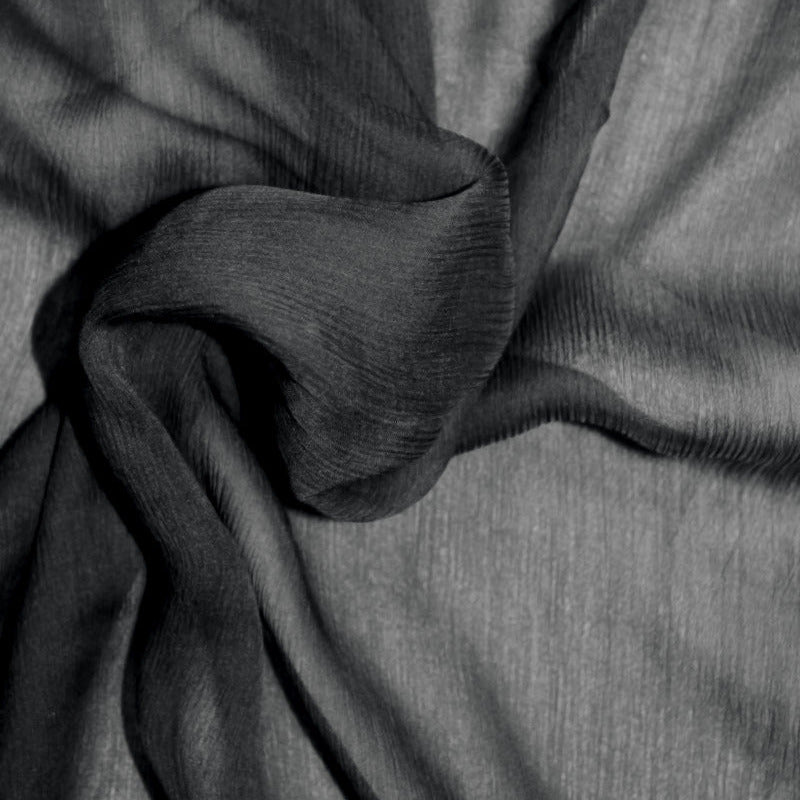 Svart sidenchiffong – lätt, skirt chiffongtyg - 140 cm bredd (bild 1 av 8)