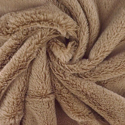 Taupe mjuk plysch, 10 mm lugg (bild 1 av 5)