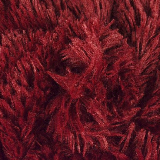 Bordeaux långhårig plysch – 30 mm lugg & tvärsgående stretch (bild 1 av 5)