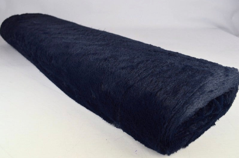Navy mjuk plysch – 10 mm lugg & tvärsgående stretch (bild 2 av 5)