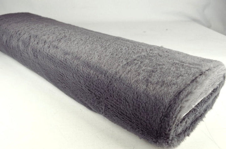 Mörkgrå mjuk plysch – 10 mm lugg & tvärsgående stretch (bild 2 av 5)