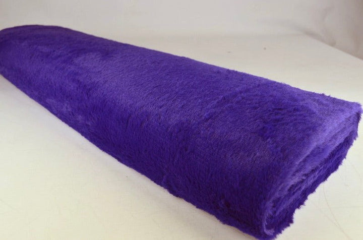 Mörkblå mjuk plysch – 10 mm lugg & tvärsgående stretch (bild 2 av 5)