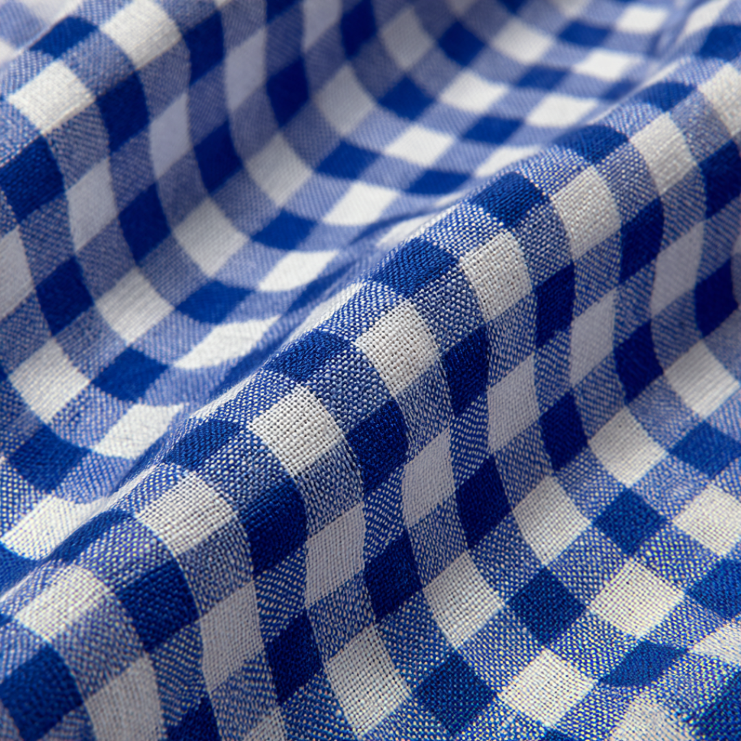 SVART GINGHAM RUTIGT BOMULLSTYG 6,5 MM GINGHAM RUTOR – OEKO-TEX BOMULL, LÄTT & ANDNINGSBART