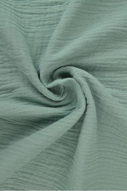 Vintage grön double gauze musslin – mjuk & andningsbar (bild 1 av 5)