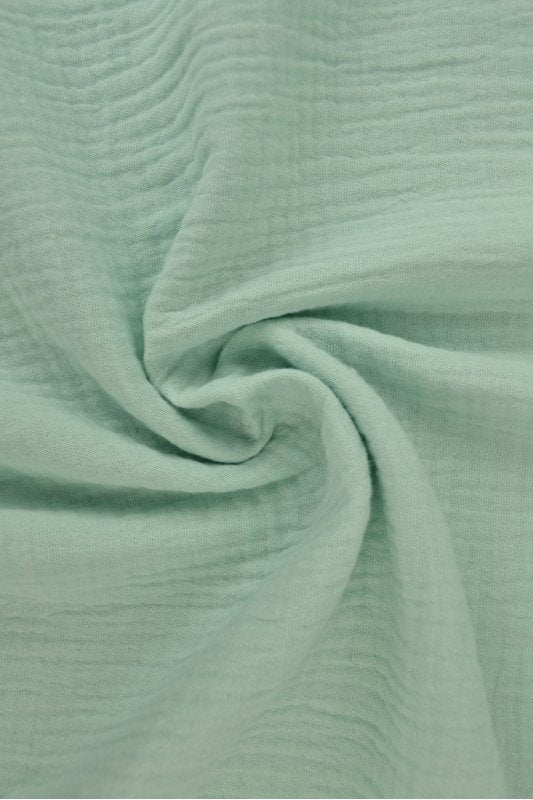 Mintgrön double gauze musslin – mjuk & andningsbar (bild 1 av 5)