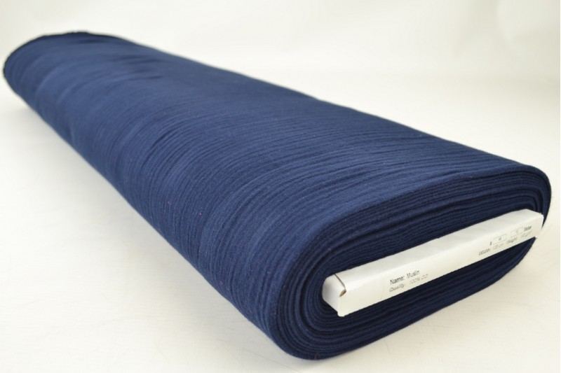 Navy double gauze musslin – mjuk & andningsbar (bild 2 av 5)