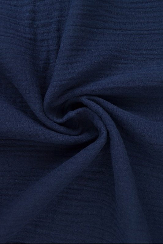 Navy double gauze musslin – mjuk & andningsbar (bild 1 av 5)