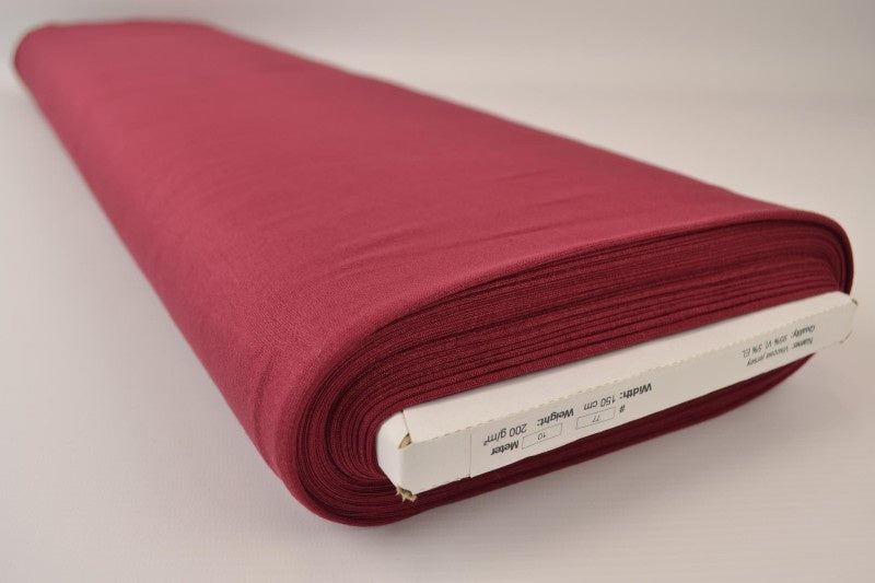 Bordeaux viscose jersey tyg med stretch (bild 2 av 4)