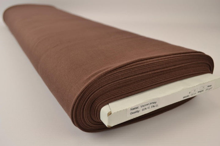 Brun viscose jersey tyg med stretch (bild 2 av 4)