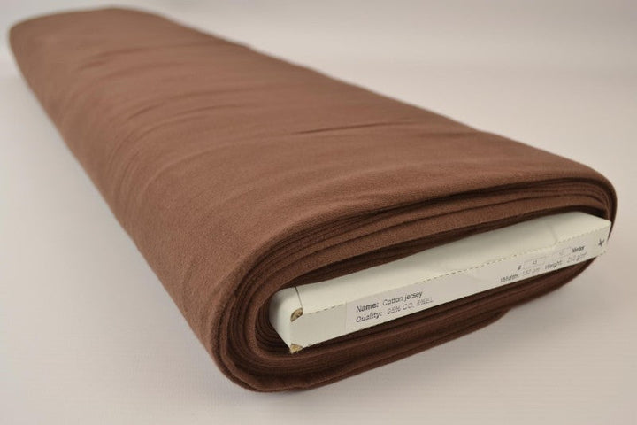 Brun bomullsjersey – naturlig, andningsbar & stretchig (bild 2 av 8)