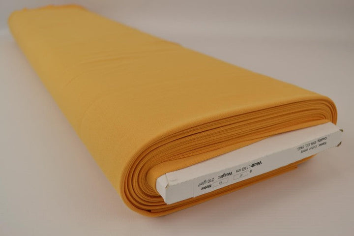 Senapsgul bomullsjersey – naturlig, andningsbar & stretchig (bild 2 av 8)