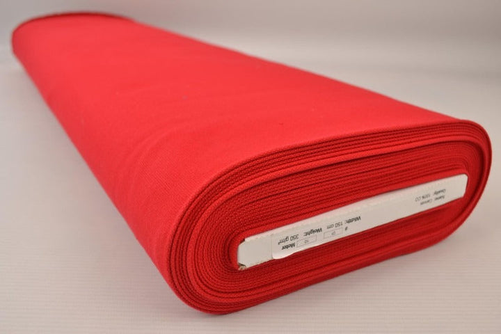 RÖD BOMULLSCANVAS – TÄTT VÄVD 350 g/m², OEKO-TEX