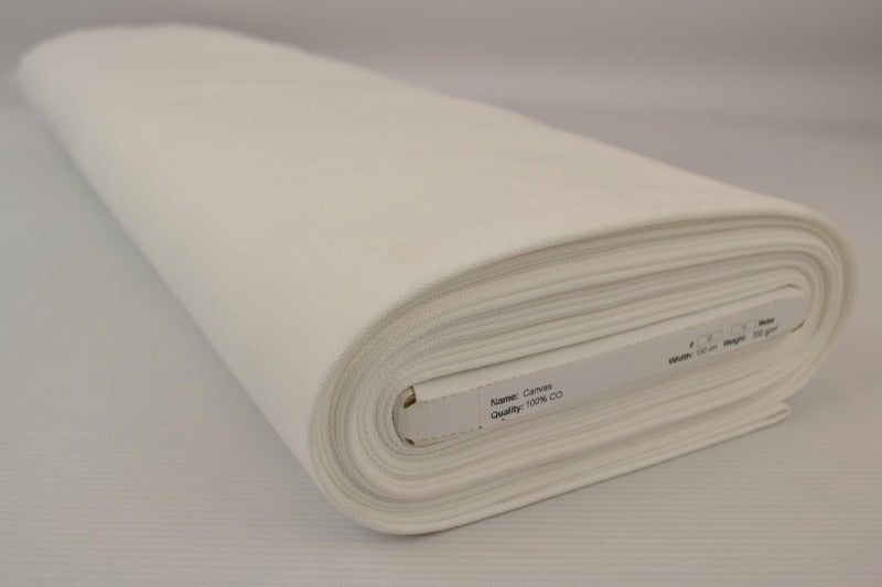 RÅVIT BOMULLSCANVAS – TÄTT VÄVD 350 g/m², OEKO-TEX