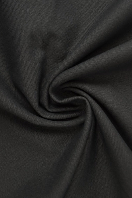 SVART BOMULLSCANVAS – TÄTT VÄVD 350 g/m², OEKO-TEX