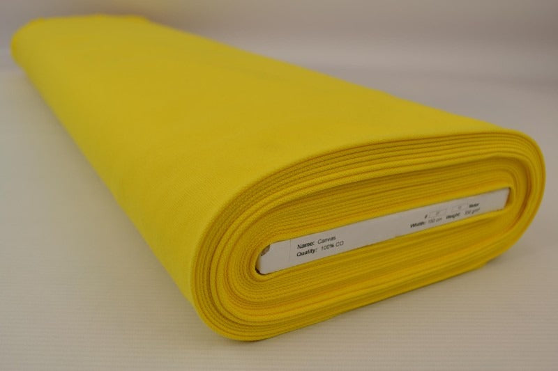 GUL BOMULLSCANVAS – TÄTT VÄVD 350 g/m², OEKO-TEX