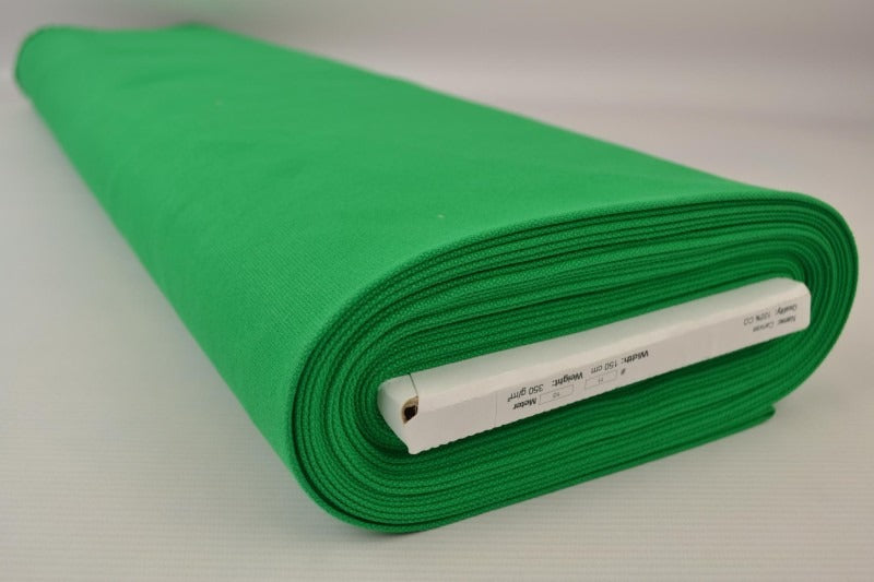 GRÖN BOMULLSCANVAS – TÄTT VÄVD 350 g/m², OEKO-TEX