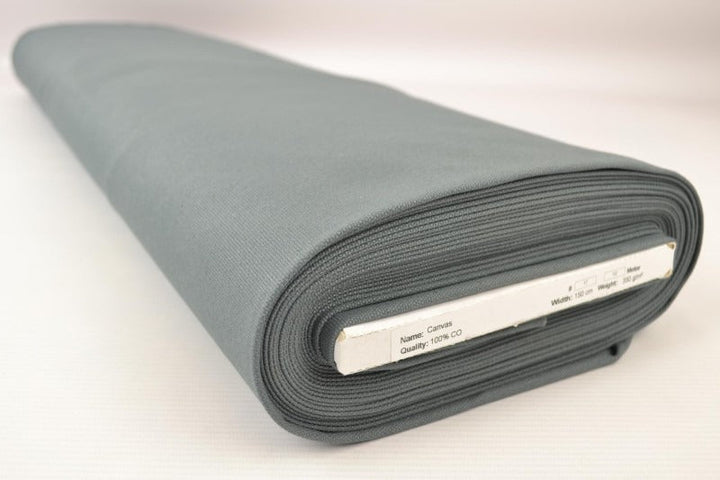 GRÅGRÖN BOMULLSCANVAS – TÄTT VÄVD 350 g/m², OEKO-TEX